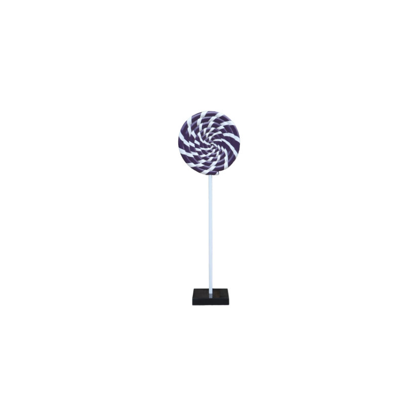 Henebry Swirl Lollipop Over Sized Statue, Purple