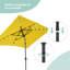 Parasol de marché solaire à DEL 10 x 6,5 po Wilfredo-433737887