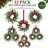 12 Pack Mini Christmas Wreaths