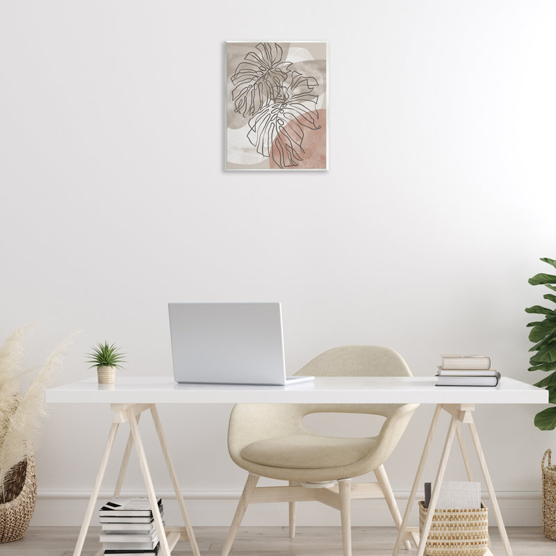 Plaque murale aux contours de feuilles dans des tons de terre, design par Cat Thurman Designs