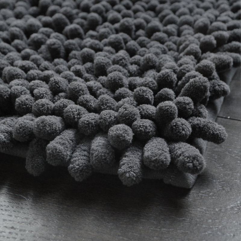 Norihisa Jumbo Bobble Bath Mat, Charcoal
