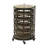 Metal Rolling Circular 6 Shelf Kitchen Brown Storage Cart with Adjustable Shelves