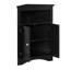 Buffet noir avec tablettes réglables pour la salle de bain, la cuisine et le salon, surface de rangement multifonctionnelle imperméable et facile à nettoyer, assemblage