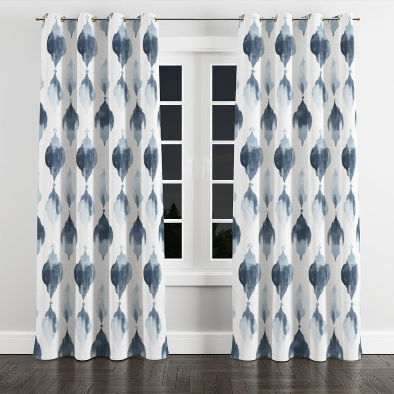 Rideaux Modern Velvet Modern, L 52 po x L 63 po, Œillets dorés