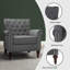Fauteuil d'appoint capitonné de 29,9 po Abcde-65361621