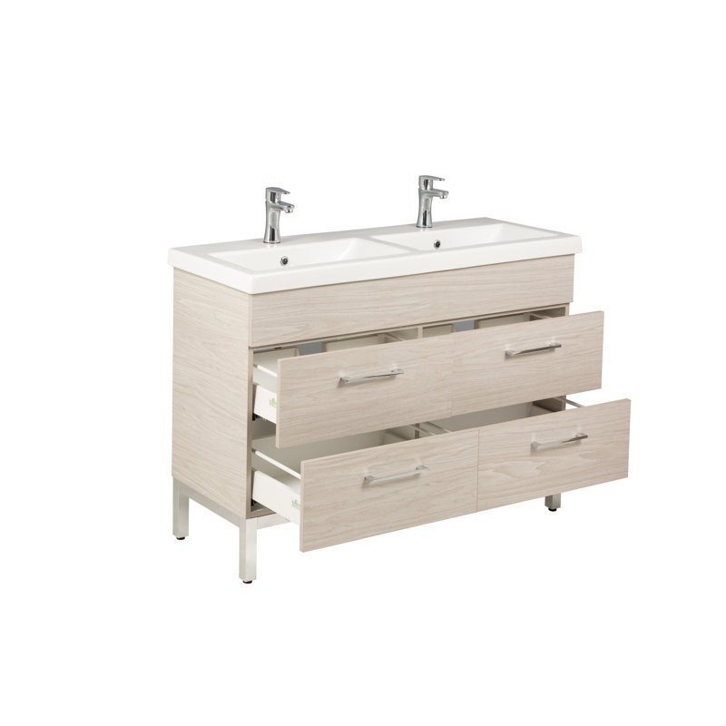 Meuble-lavabo double 47 po Hadreas, Silverado