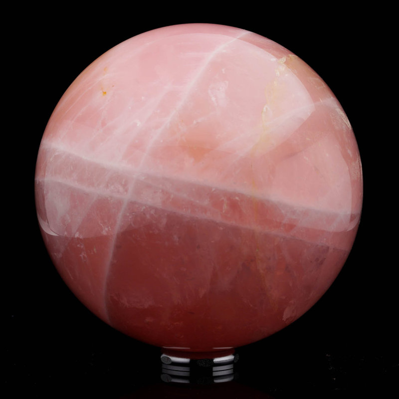 Grande sphère de quartz rose véritable
