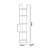 Modern White Bookshelf, 5 Shelves, 15.8 x 59.1 x 11.6 inches | 100% Melamine Coated Particle Board, Thickness: 0.7 inches | Wall-Mountable Design, Perfect for Home Office & Living Room, Stylish & Functional-680061935
