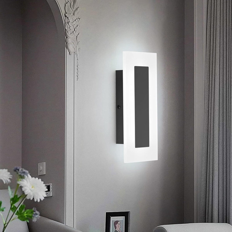 Applique murale moderne à DEL en acrylique pour couloir de chambre à coucher, escalier, salle de bain, luminaire intérieur, ensemble de 2…