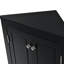Armoire triangulaire noire avec tablettes réglables pour salle de bain moderne et espace spacieux-1490713209