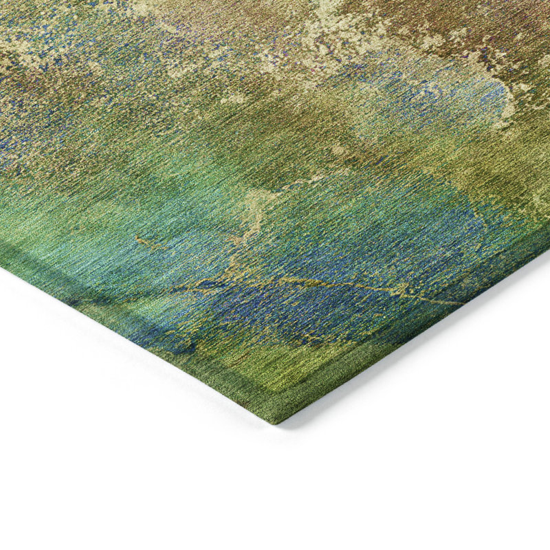 Machine Washable Indoor/Outdoor Emelia ACN2308 Abstract Rug, Rectangle 9' x 12'