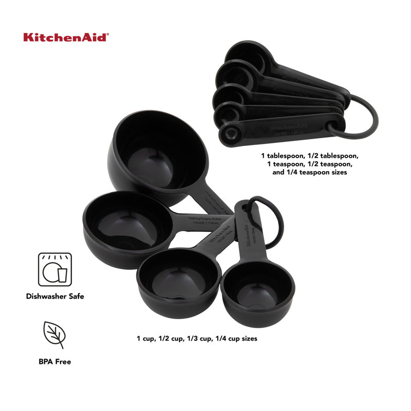 KitchenAid® Universal 9-Piece Measuring Cup and Spoon Set, Black