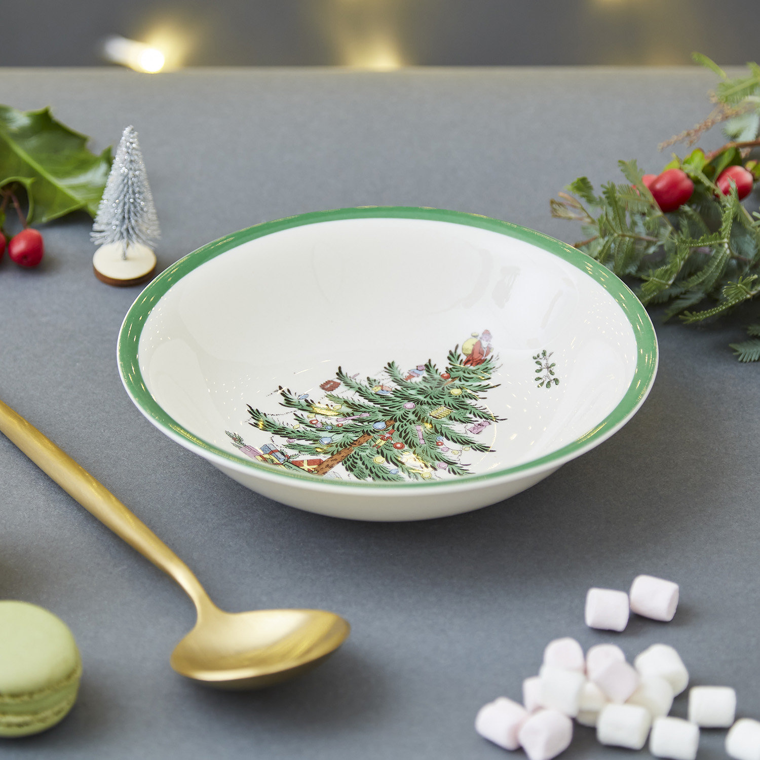 Christmas Tree Porcelain Cereal Bowl