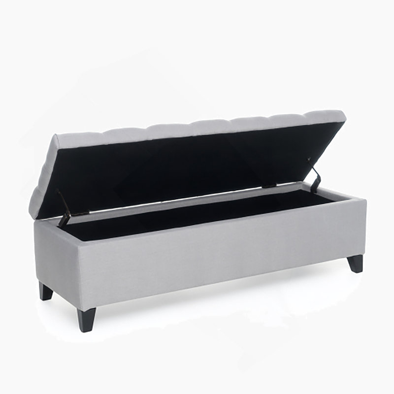 Glouster Storage Ottoman V2, Light Gray