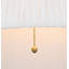 Dume Large Arched Floor Lamp with Silk Pleated Shade-2068422434