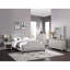 Mobilier de chambre à coucher capitonné en polyfibre gris traditionnel américain