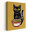 Black Cat Ramen by Andreas Magnusson - Wrapped Canvas Print-2117777088