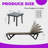 2PC Chair and Table Set, 5‑Position Adjustable Outdoor Chaise Lounge with Wheels & Stackable Design-1455031597