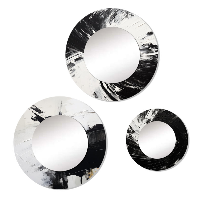 Miroir mural rond en aluminium Nayda