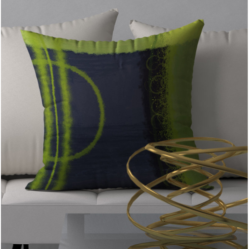 Abstract Throw Pillow, 20" H x 20" W