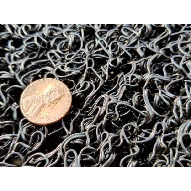 VinLoop Vinyl Spaghetti Drainage Mat for Pool, Bathroom, Locker Room, Shower, Simple - L 84 po x l 36 po, Noir