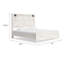 Très grand lit à panneau Hara avec 2 appliques murales, bois gris-blanc rustique clair-118778082-118778080