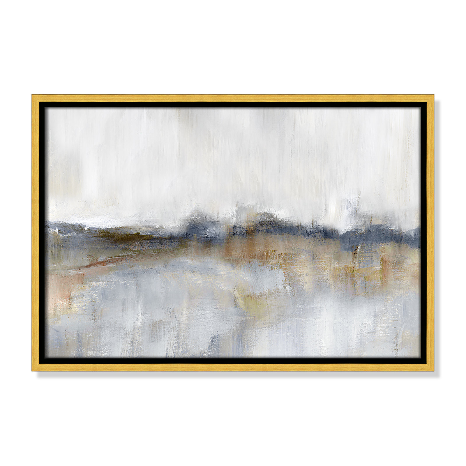 Autumnal Tide by Nan - Floater Frame Print on Canvas, 13.5" H x 19.5" W, Gold