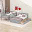 Convertible Wood Bunk Bed With Drawers Twin Over Full Detachable Bed Frame With Storage And Ladders-1781979916