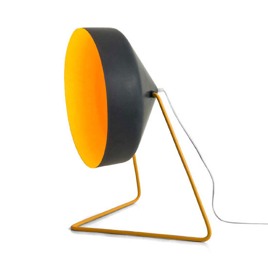 41cm Novelty Floor Lamp with Outlet, Black/Orange