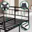 Mariah Queen Size Metal Bed Frame, 40" Tall Headboard & 14" Platform Height, Heavy-Duty Steel, Industrial Style, Squeak-Free, Under Bed Storage, No Box Spring Required-1100151028