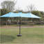 Parasol de marché pour terrasse double 15 po x 9 pi avec double face rectangulaire et lumière - taupe-1235542464