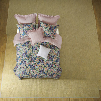 Romantic Cal King Bedding Sets, Cotton Floral With Reversible Design For All Seasons