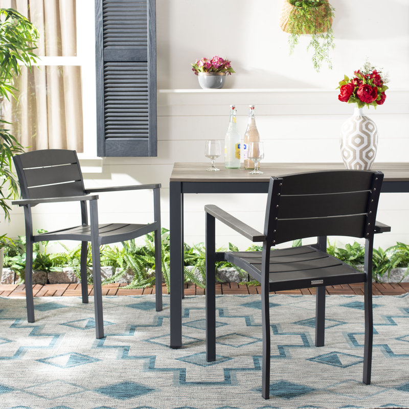Cargile Outdoor Stacking Dining Armchair