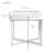 Modern Ivory 20 Inch Vanity Bench with Comfortable Seating and Chrome Frame