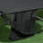 Black Outdoor Sun Chair With 5 Adjustable Positions, Face Hole, Arm Slots And Pillow For Garden, Pool Folding Lounger Levels, Use