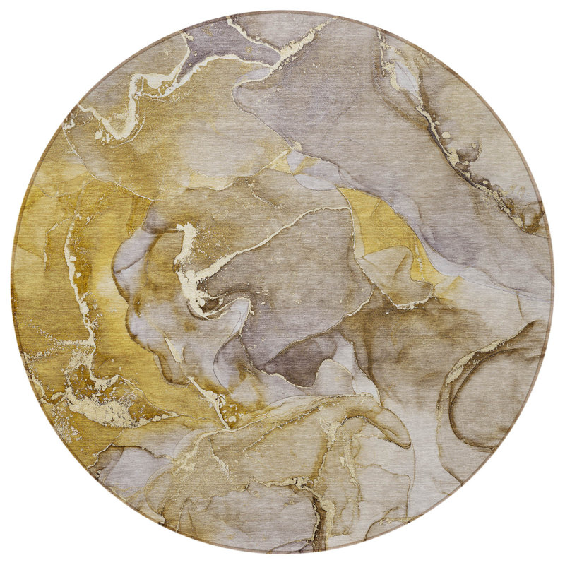 Tapis d'extérieur rond antidérapant rond 8 'Taupe