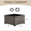 Emanuell Square Glass, Wicker / Rattan Outdoor Coffee Table With Umbrella Hole-943147539