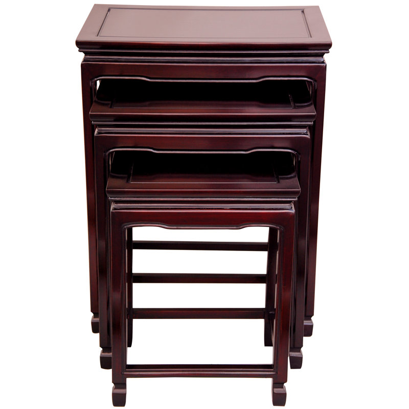 Hunt Solid Wood Nesting Tables, Rosewood