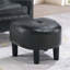 Fauteuil contemporain noir rembourré et assorti, ressort en S, sangle, quincaillerie, convient pour créer une nappe ouatée en fibres, mousse, ajoute un attrait visuel à la pièce