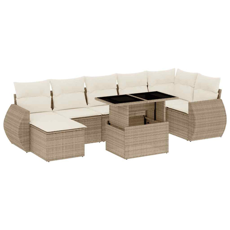 Ensemble de canapé de jardin Vidaxl beige