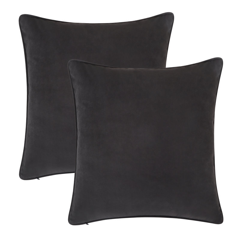 A1HC Luxurious Fine Soft Velvet Throw Pillow Cover, 18" x 18", Graphite