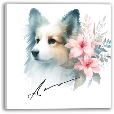 «Elegant Canine And Blooms» sur