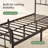 18" Full Size Bed Frame With Headboard & Footboard, Space-Saving No Box Spring Needed, Platform Bed With Sturdy Metal Frame, Black-749783091