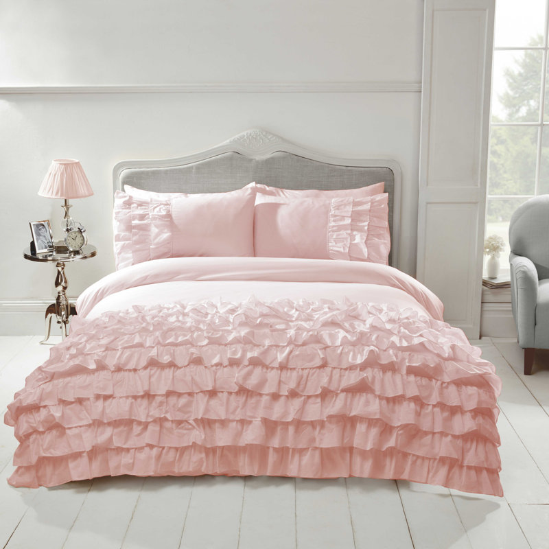 Acuff Cotton Blend No Pattern Duvet Cover with Pillowcases, Single Duvet Cover + 1 Standard Pillowcase, Grey