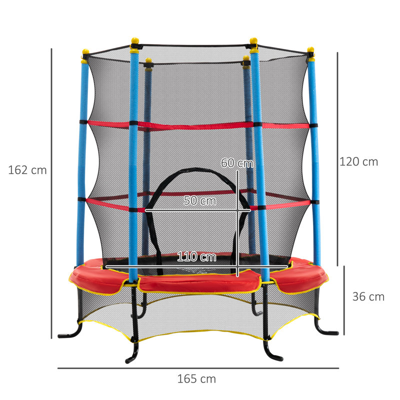 Ehrhart Freeport Park ft Round Kid / Toddler Trampoline with Handlebar (Wayfair Exclusive)