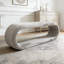Banc rembourré en chenille de 52,17 po de largeur-1102206486
