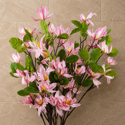 Plastic, Silk Magnolia Arrangement