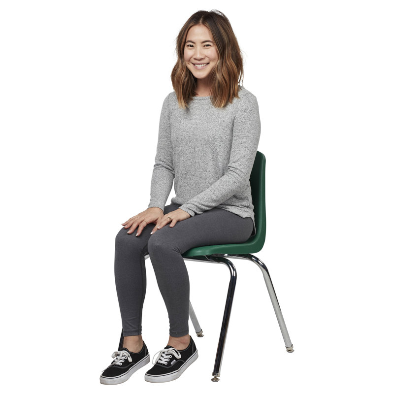 Chaise de classe empilable, Green