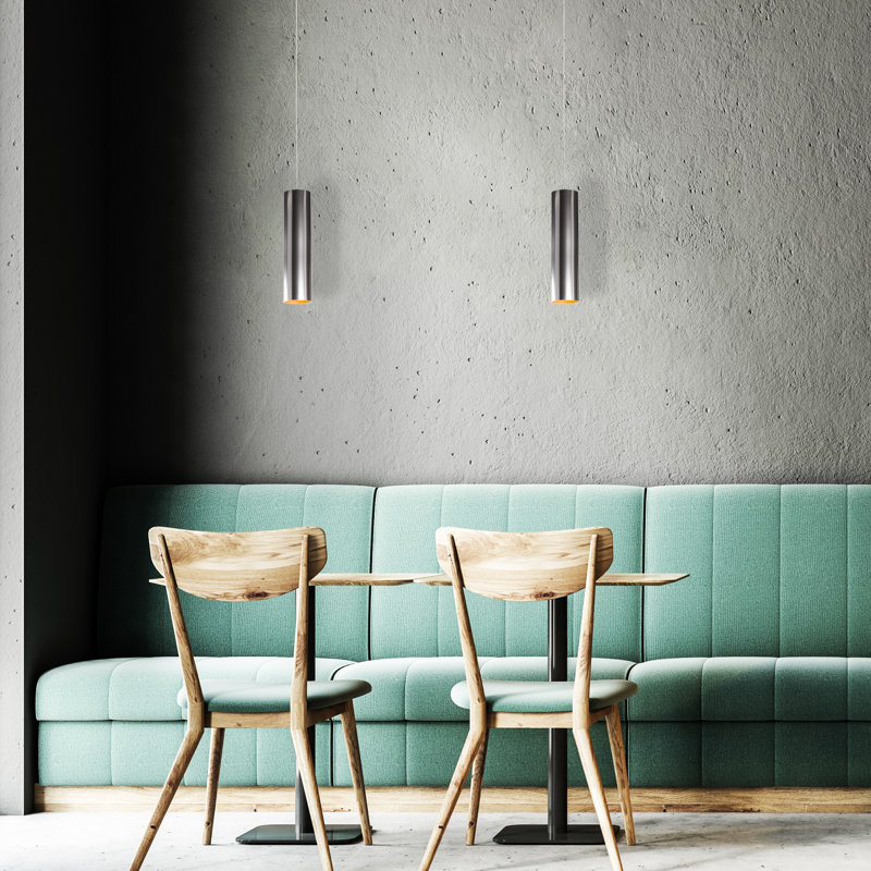 Luminaire suspendu cylindrique à 1 lumière à DEL ahrya, H 47,24 po x l 4,72 po x P 4,72 po