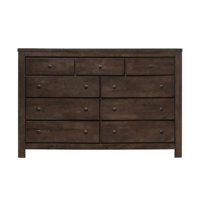 Brown 9-Drawer Dresser